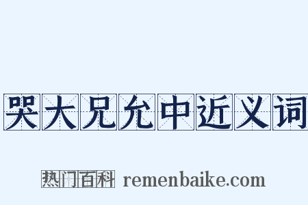 哭大兄允中近义词是什么意思的图片